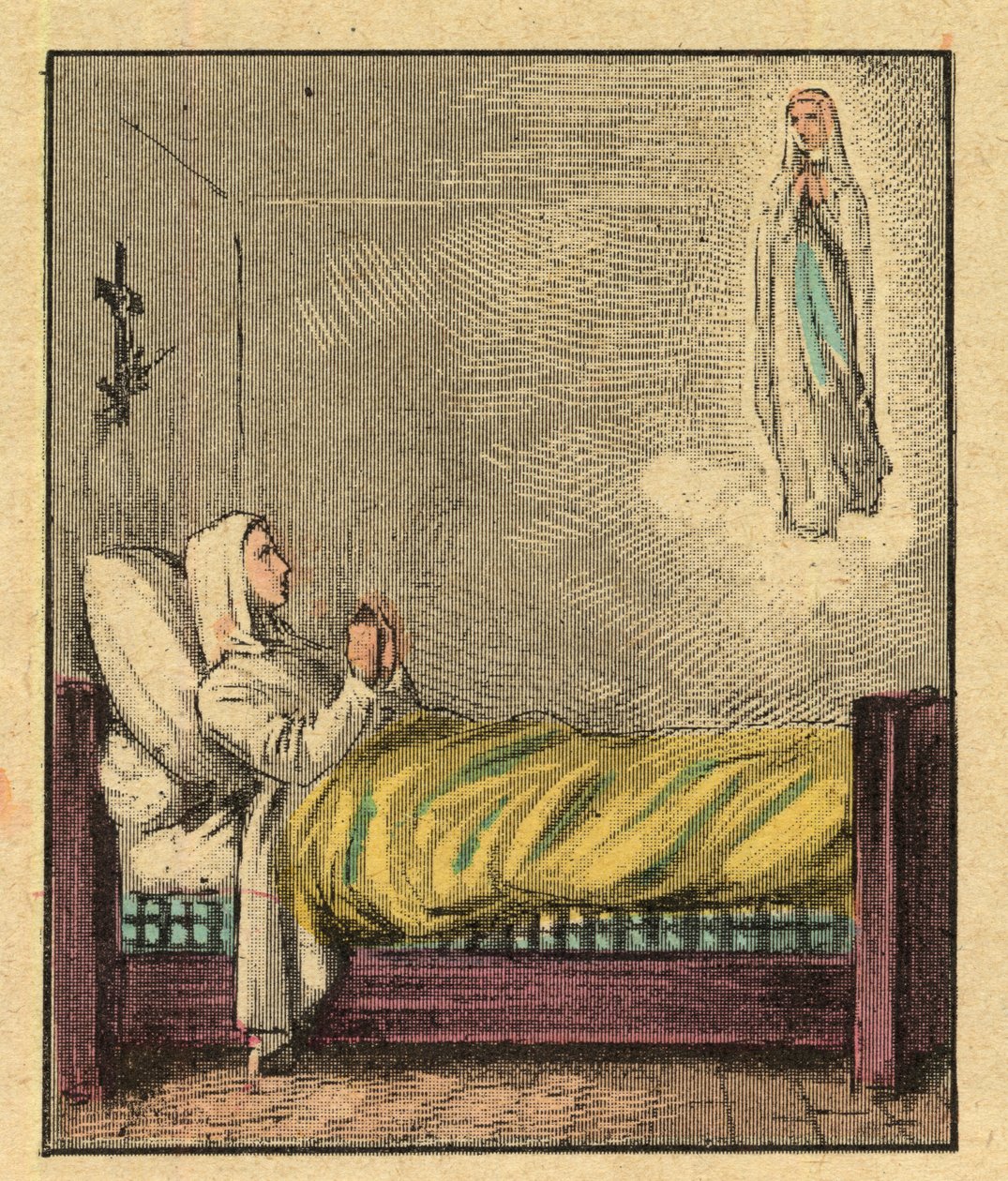 Bernadette Soubirous (1844-1879) - Gözlerle Dini öğretiden “” Gravür. Harika Albüm” Louis Maitrejean ve Georget Ramond - Fransa 1910 by Louis Maitrejean