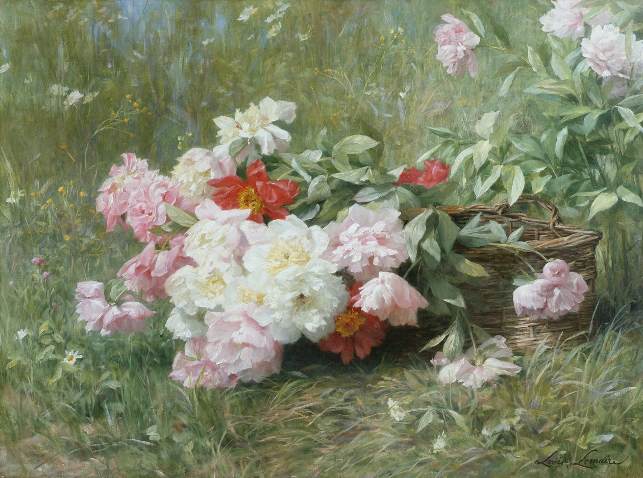 Taze kesilmiş çiçekler by Louis Marie Lemaire