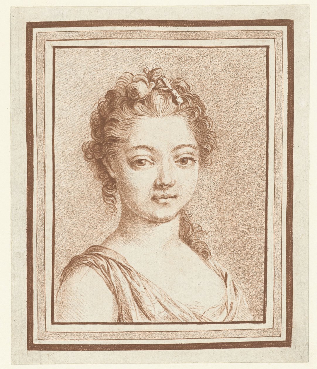 Genç bir kızın büstü by Louis Marin Bonnet (attributed to)