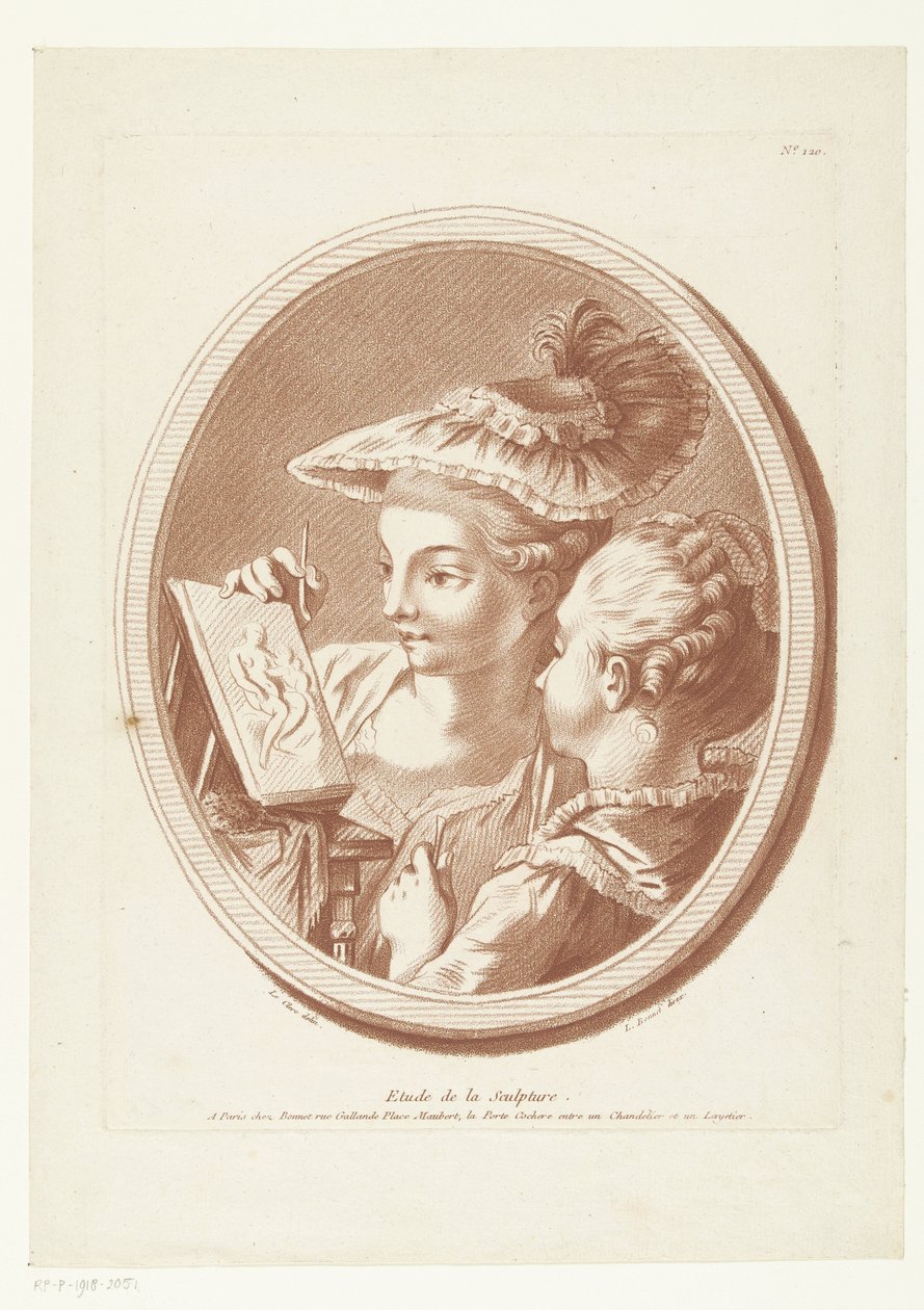 Heykel dersi Etude de la Sculpture (nesne üzerine başlık) by Louis Marin Bonnet