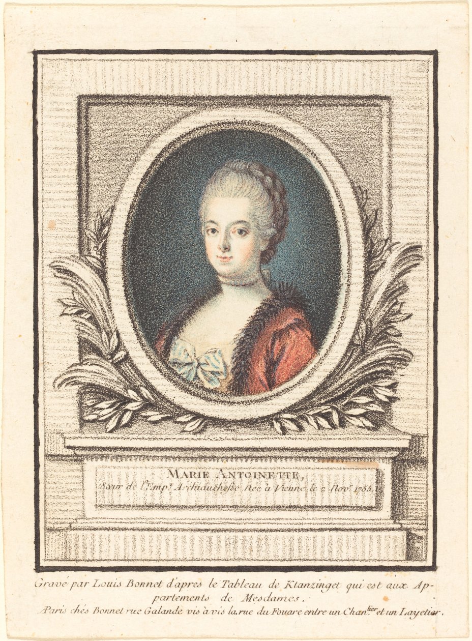 Marie Antoinette, Dauphine. by Louis Marin Bonnet