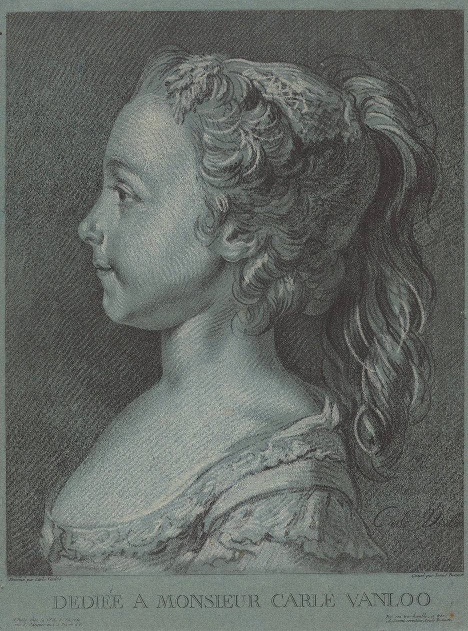 Marie-Rosalie Vanloo, c. 1764. by Louis Marin Bonnet