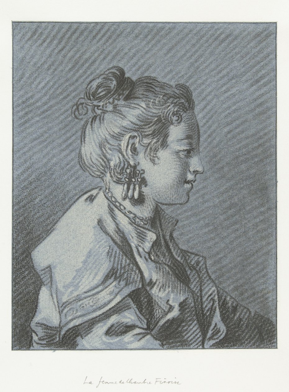 Fin bir oda hizmetçisinin portresi Baştan sona femme de chambre Finoise by Louis Marin Bonnet