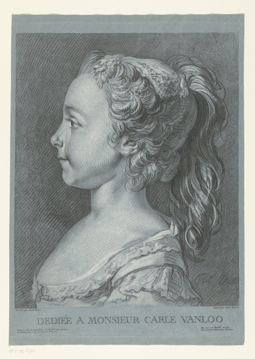 genç bir kızın portresi Tete de jeune fille by Louis Marin Bonnet