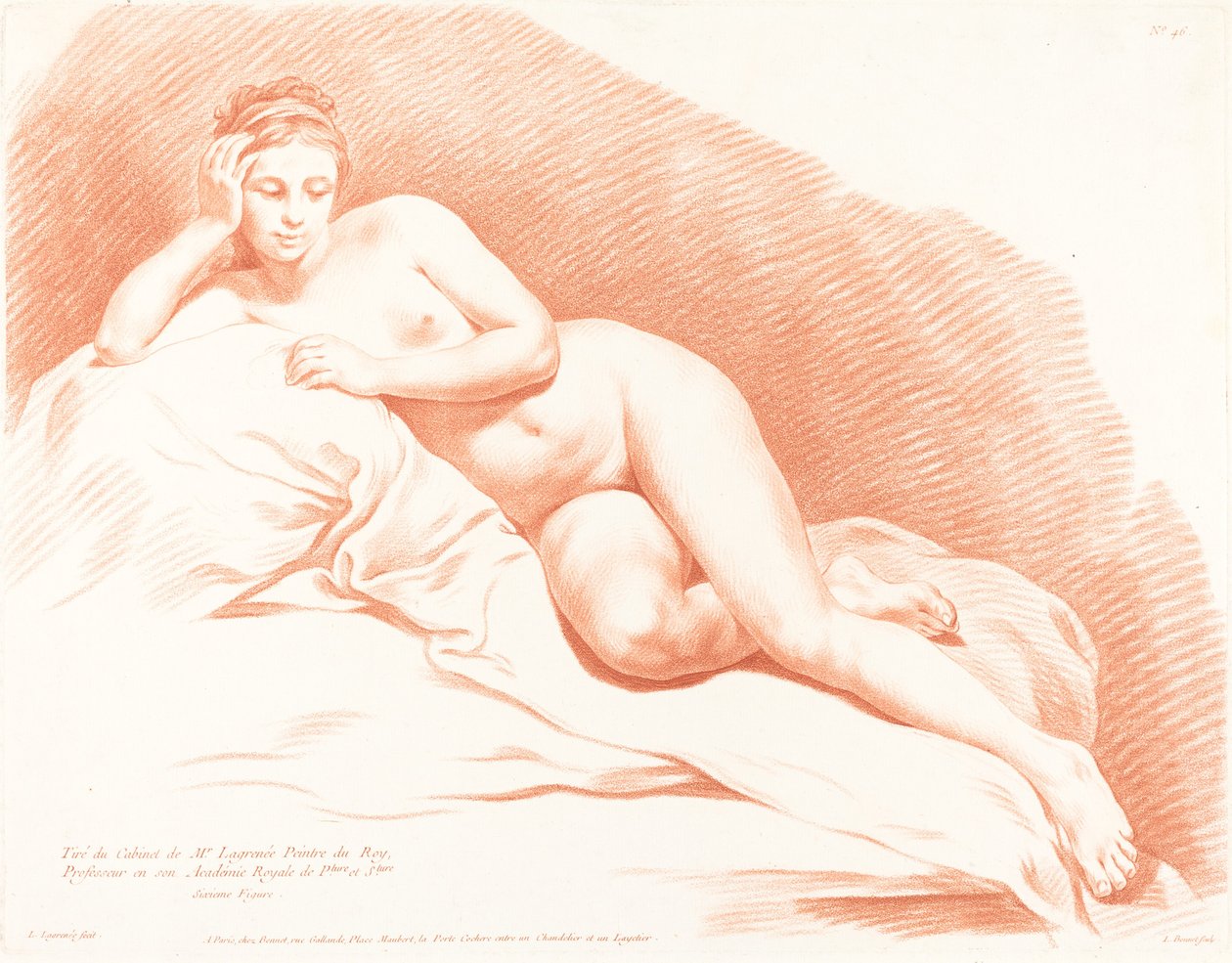 Çıplak Kadın, 1771. by Louis Marin Bonnet