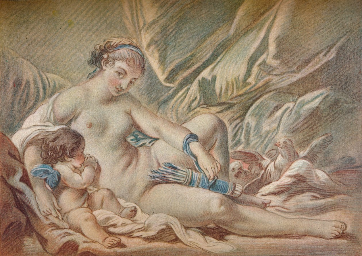 Venüs ve Aşk Tanrısı, 18. yüzyıl, 1919 by Louis Marin Bonnet