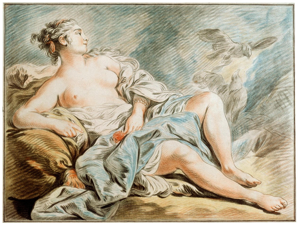 Güvercinli Venüs, 18. yüzyıl. by Louis Marin Bonnet
