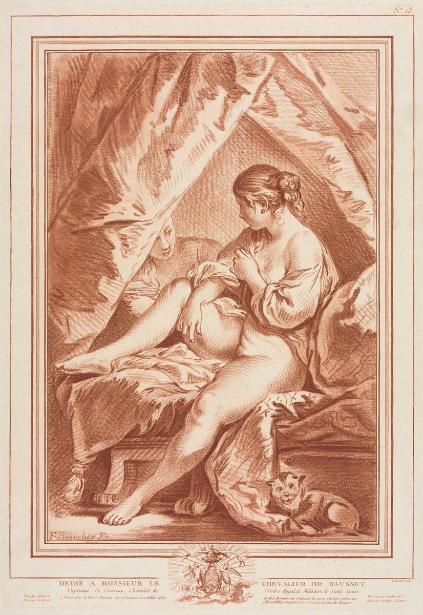 Yatakta Oturan Genç Kadın, 1764