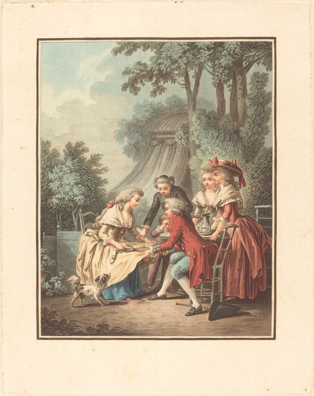 Öğle yemeği by Louis Marin Bonnet after Jean Baptiste Hüet, I