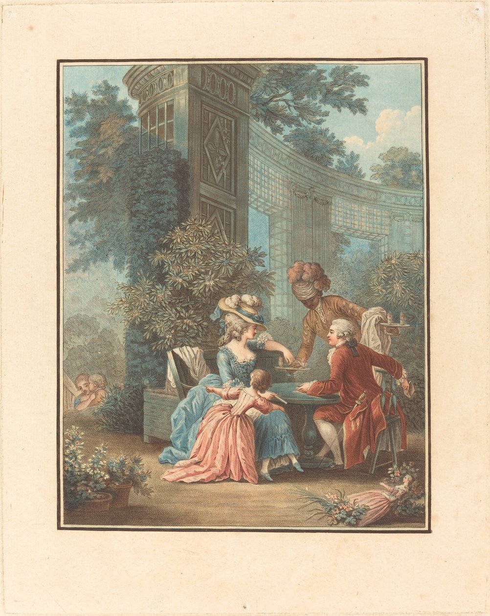 Beş çayı by Louis Marin Bonnet after Pierre Antoine Baudouin