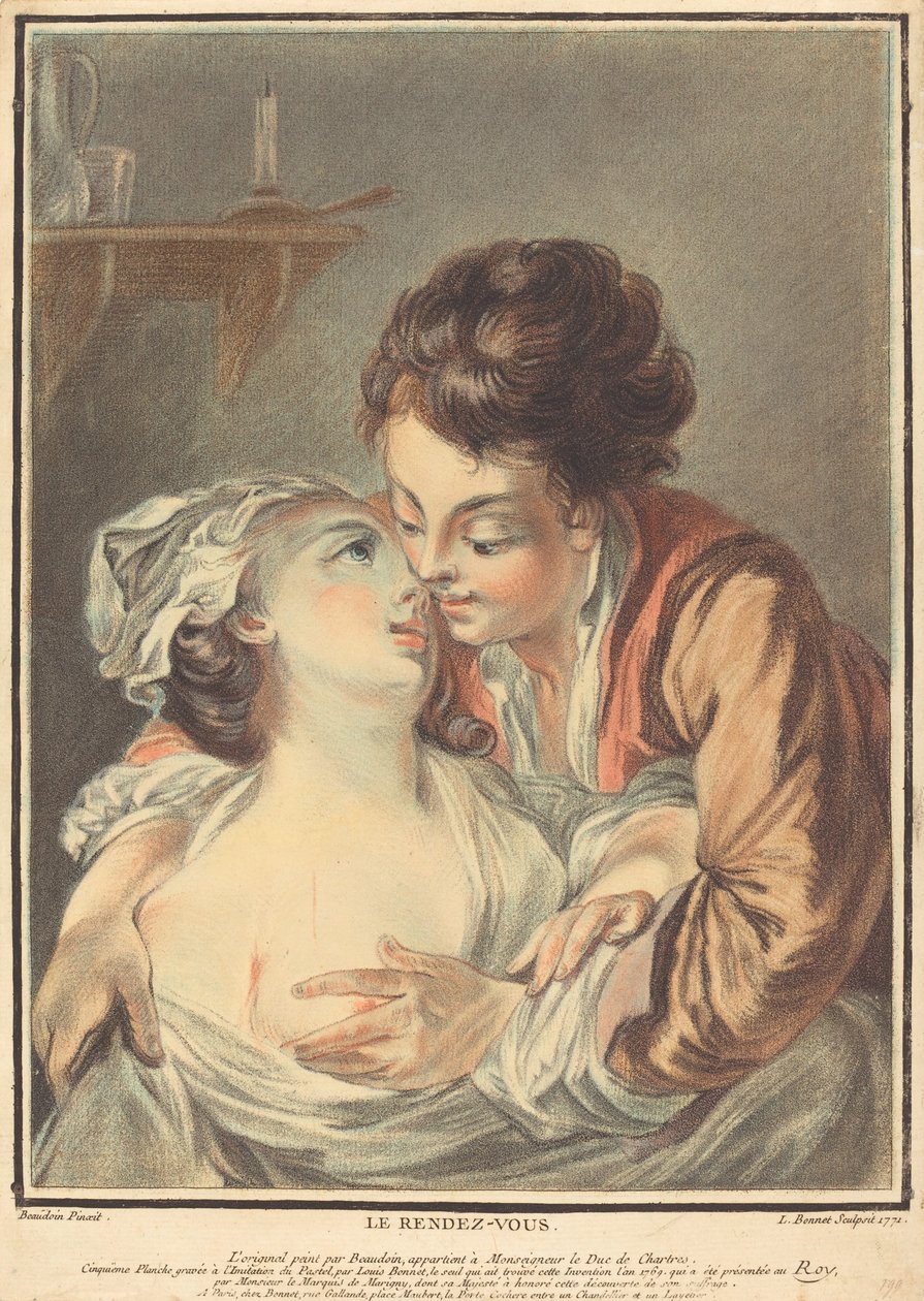 Randevu by Louis Marin Bonnet after Pierre Antoine Baudouin