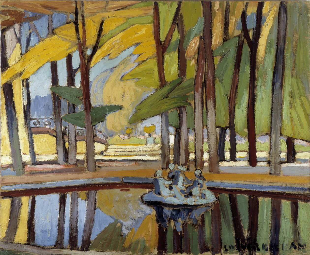 Versailles parkındaki havza Louis Mathieu Verdilhan'ın tablosu (1875-1928) 20. yüzyıl Zorunlu söz: Provence, Marsilya'nın koleksiyon temeli by Louis Mathieu Verdilhan