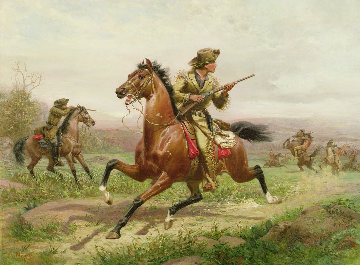 Bufalo Bill Kızılderililerle Savaşıyor by Louis Maurer