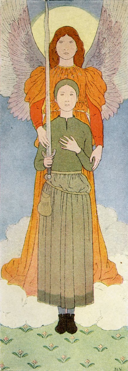 Joan of Arc melek ile by Louis Maurice Boutet de Monvel
