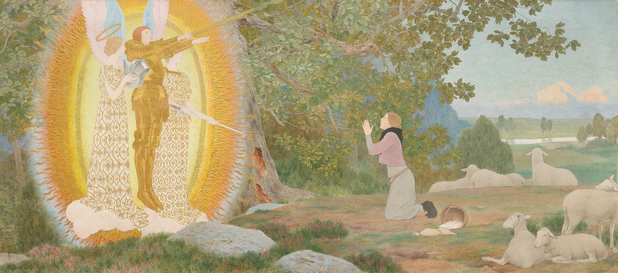 Vizyon ve İlham Joan of Arc serisi: I, c. 1907-1909 başı. by Louis Maurice Boutet de Monvel