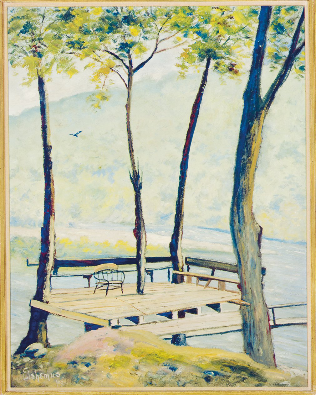 İniş (gemide bulunan karttaki yağ) by Louis Michel Eilshemius