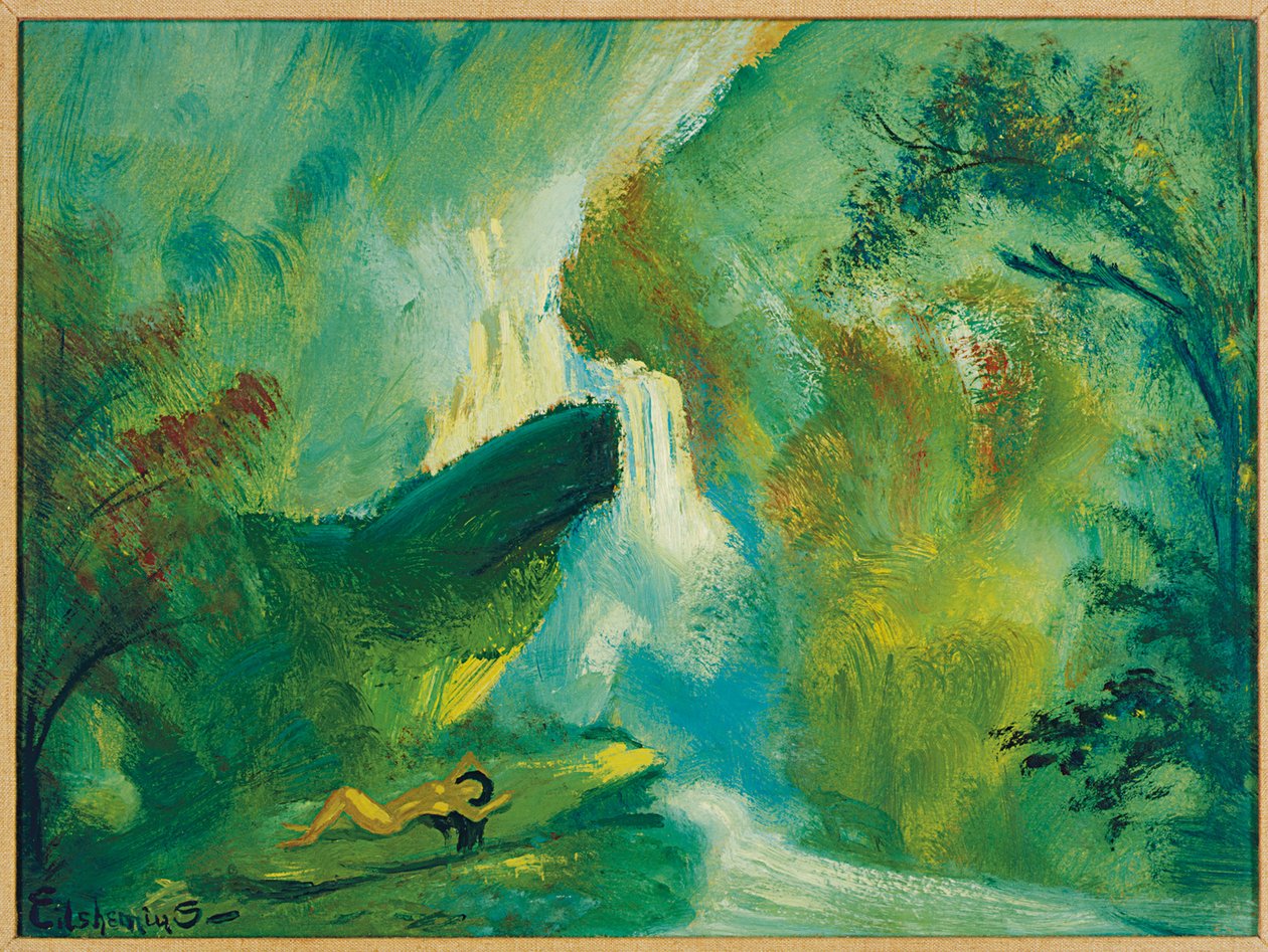 Parlayan Sular (masonit üzerine yağ) by Louis Michel Eilshemius
