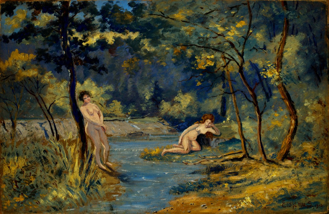 Ayakta ve Yatan Periler, 1908. by Louis Michel Eilshemius
