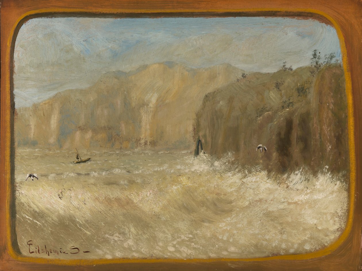 İki Martı ve Uçurumlar, yak. 1913-1921. by Louis Michel Eilshemius