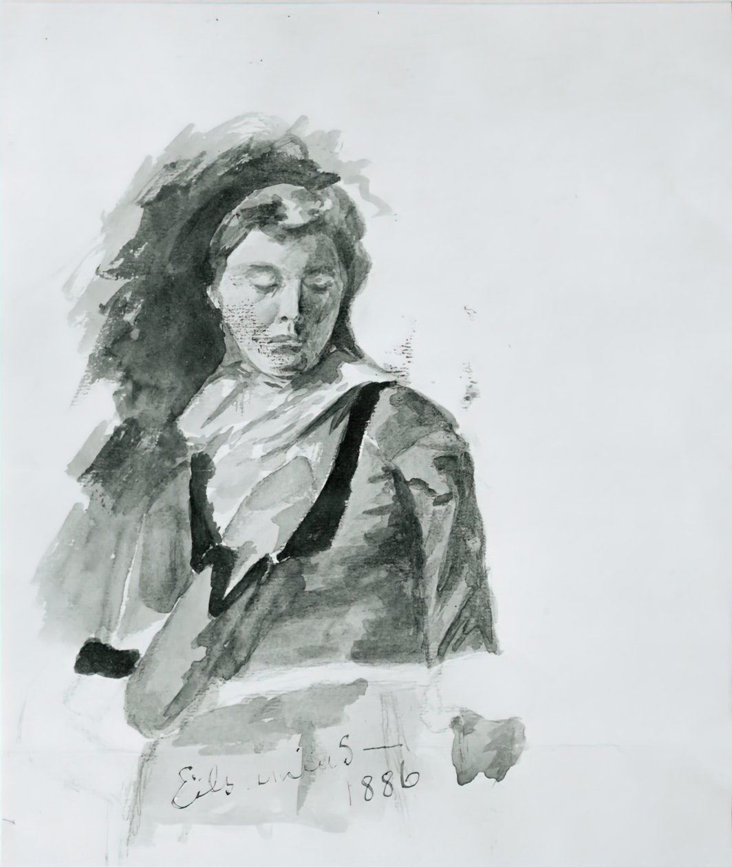Kadın Figürü, 1886. by Louis Michel Eilshemius