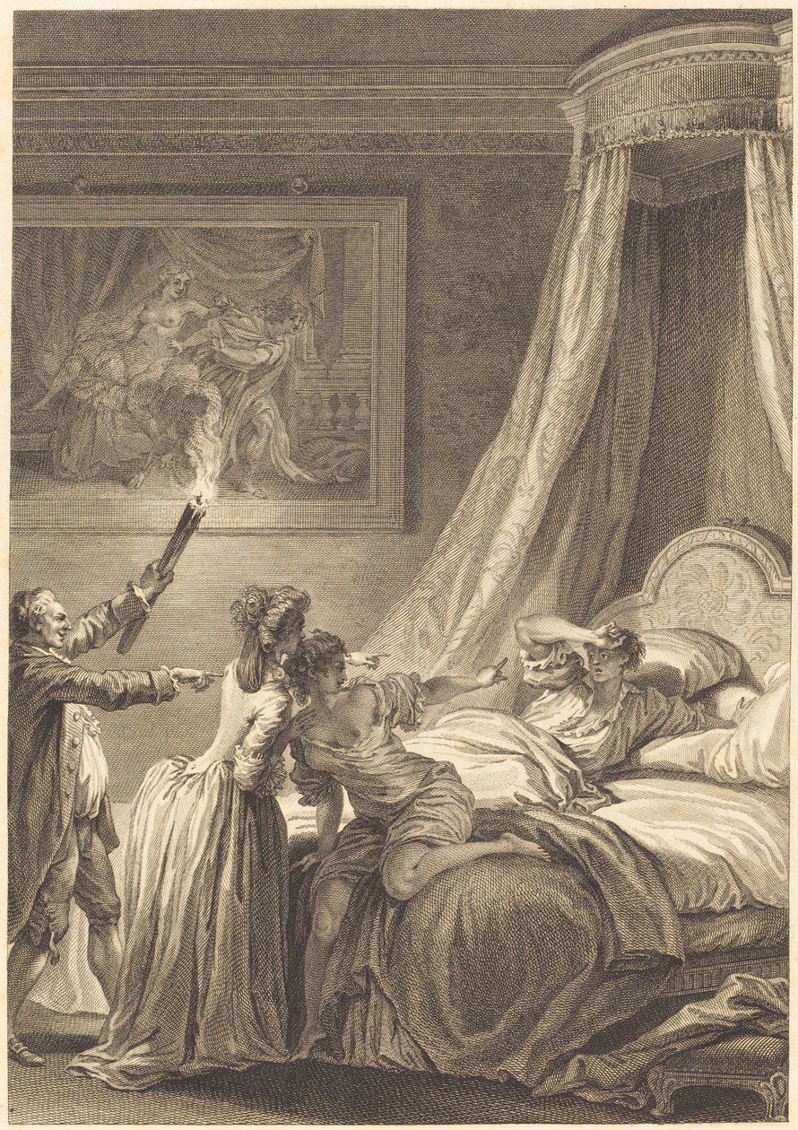 benzin dolu by Louis Michel Halbou and Antoine Jean Duclos after Jean Honoré Fragonard