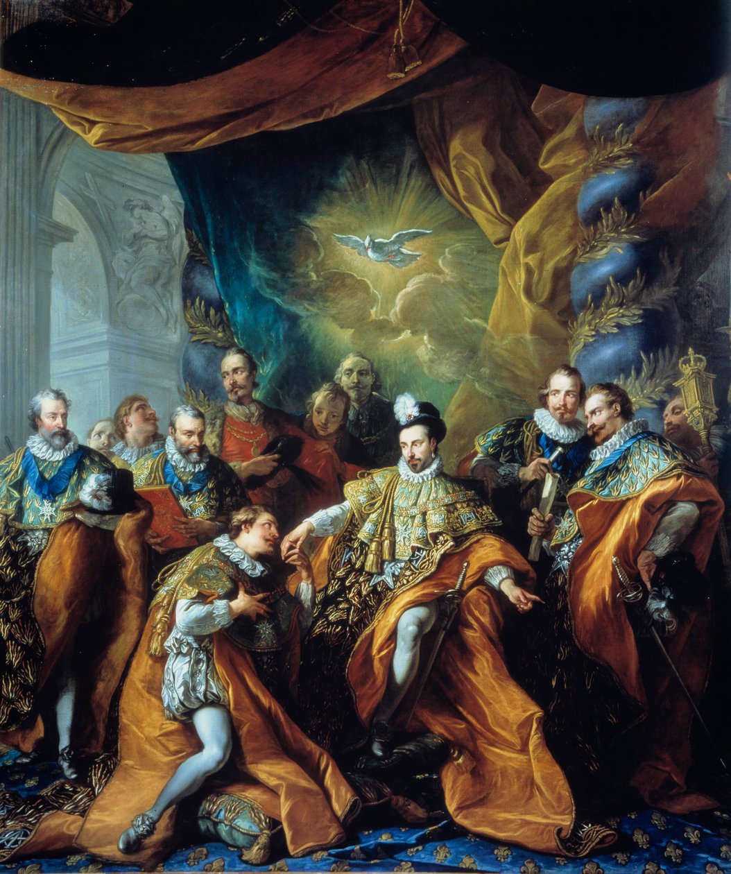 Kutsal Ruh Düzeni Enstitüsü (Kutsal Ruh Düzeni) Henry III tarafından Louis Michel van Loo'nun (1707-1771) tablosu. 18. yüzyıl. Paris, Musee de la Legion d'Honneur - Kutsal Ruh Düzeni Kurumu, Henry III. Loui tarafından boyama by Louis Michel van Loo