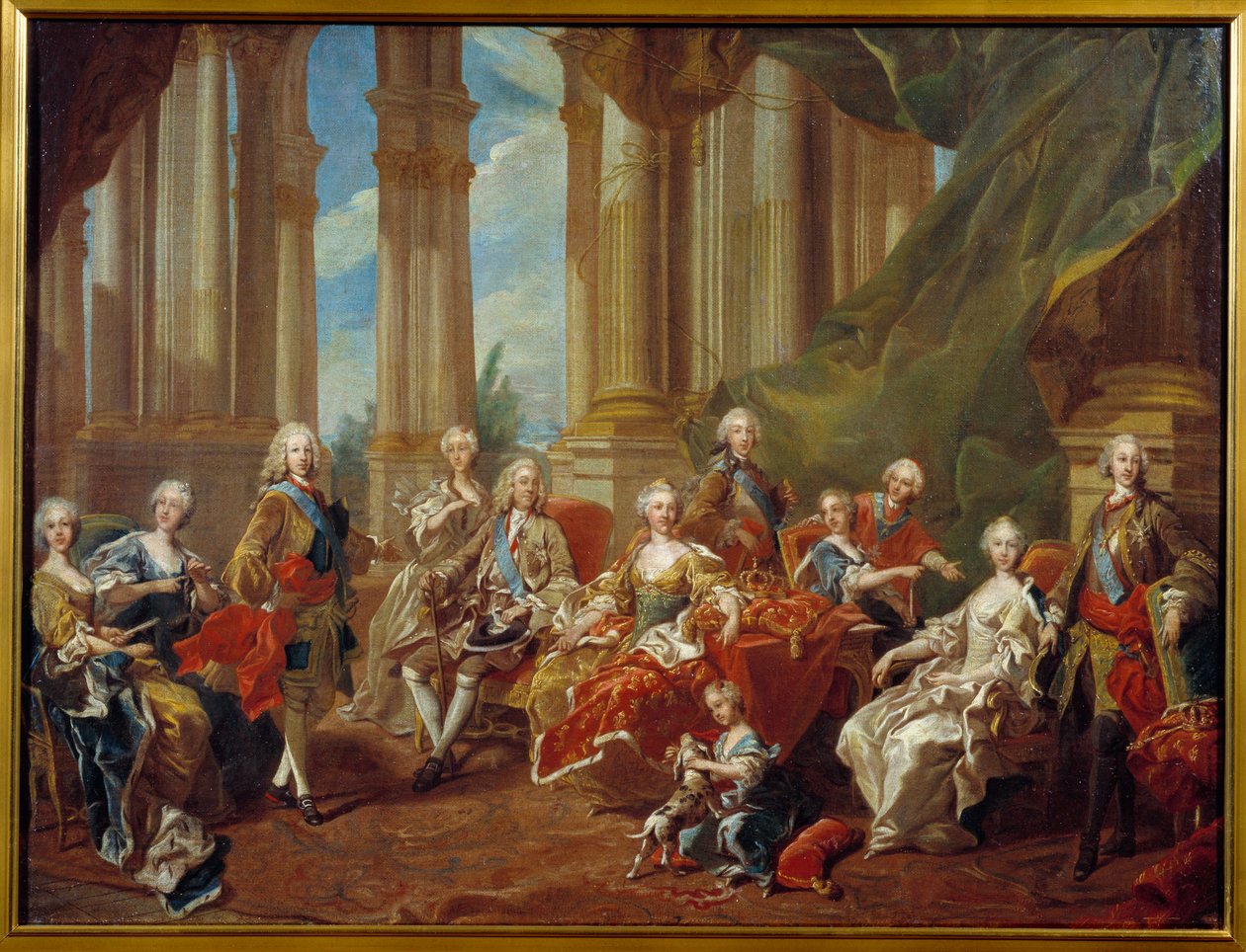 İspanya Kralı V. Philip (1683 - 1746) ve ailesi. Louis Michel Van Loo (1707-1771) tarafından eskiz by Louis Michel van Loo
