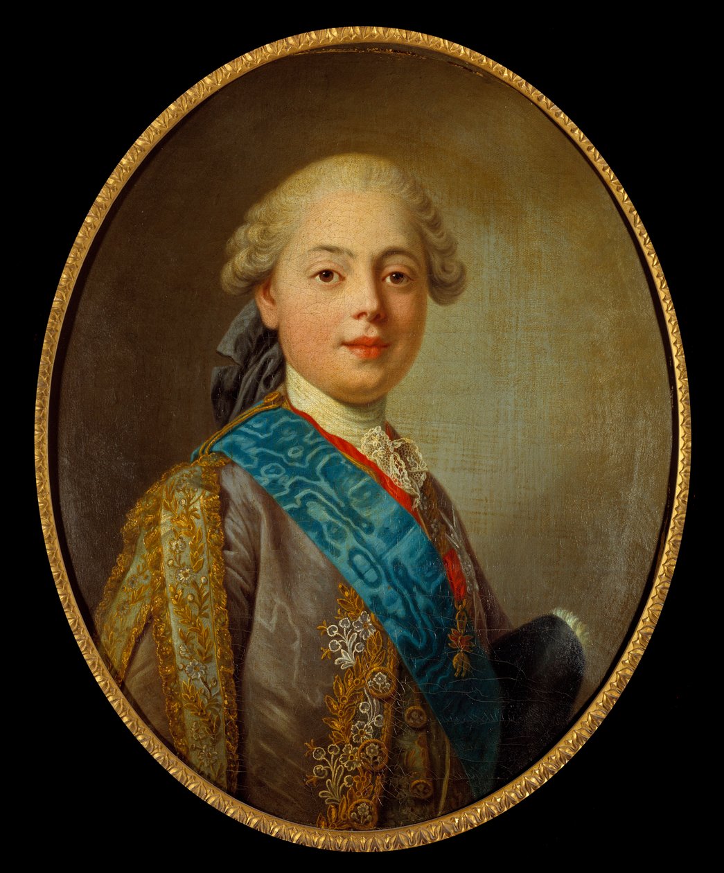 Louis XVIII, Fransa Kralı ardından Provence Kontu (1755-1824) portresi. Louis Michel Van Loo