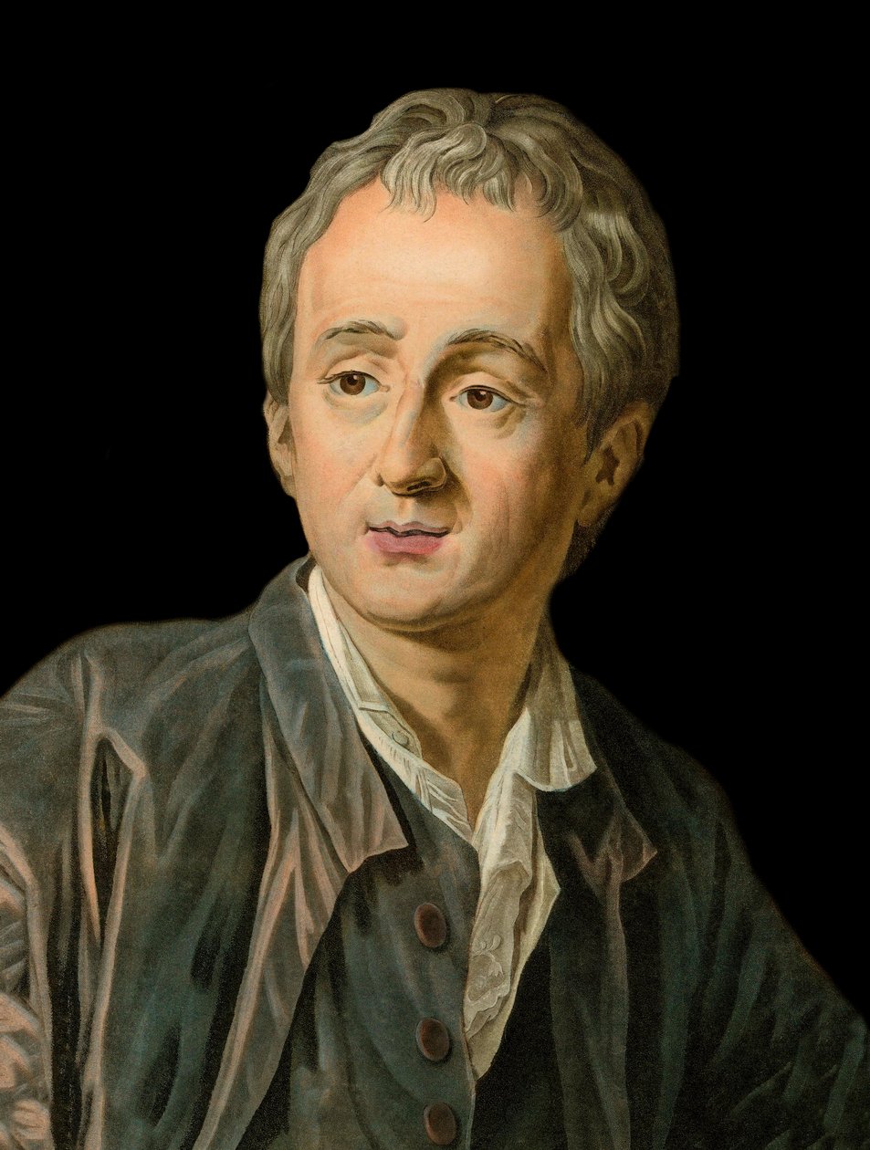 Michel Van Loo tarafından gravür Fransız yazar ve filozof Denis Diderot (1713-1784) portresi by Louis Michel van Loo