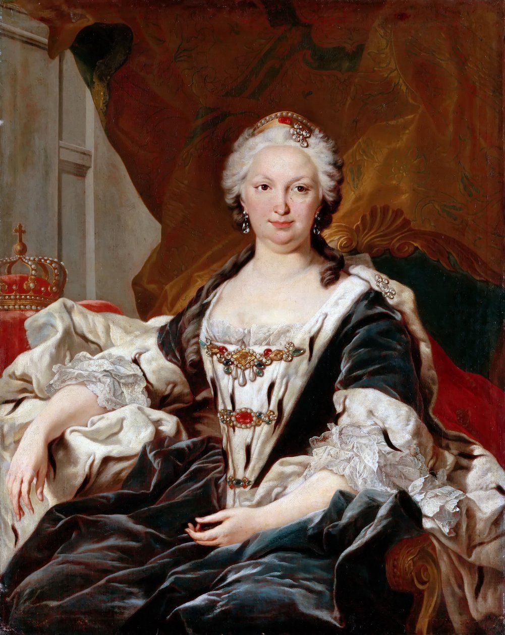 Elisabeth Farnese 1692-1766, İspanya Kraliçesi by Louis Michel van Loo