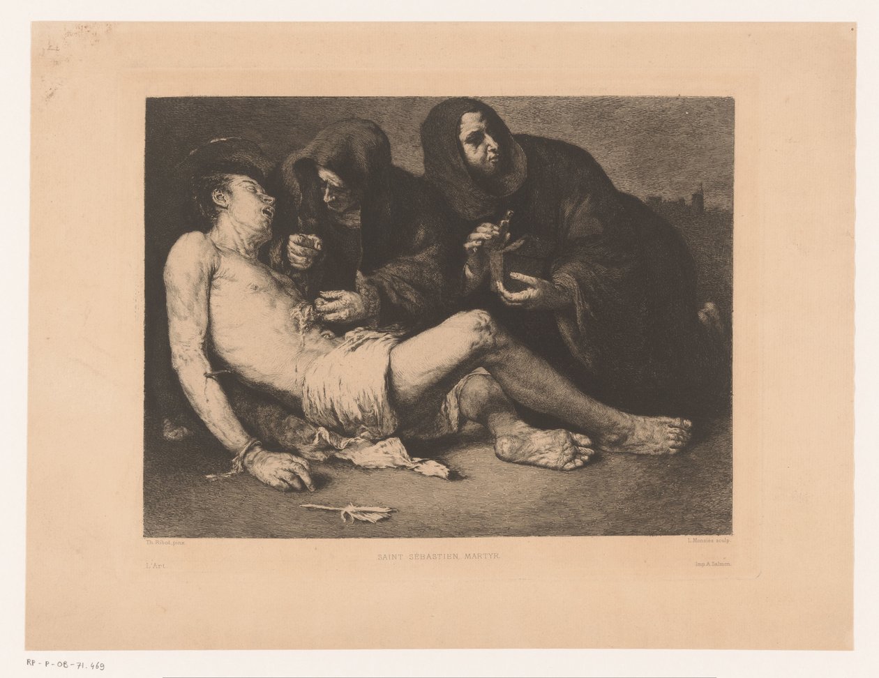 H. Sebastian şehit Aziz Sebastien Şehit (nesnedeki başlık) by Louis Monzies