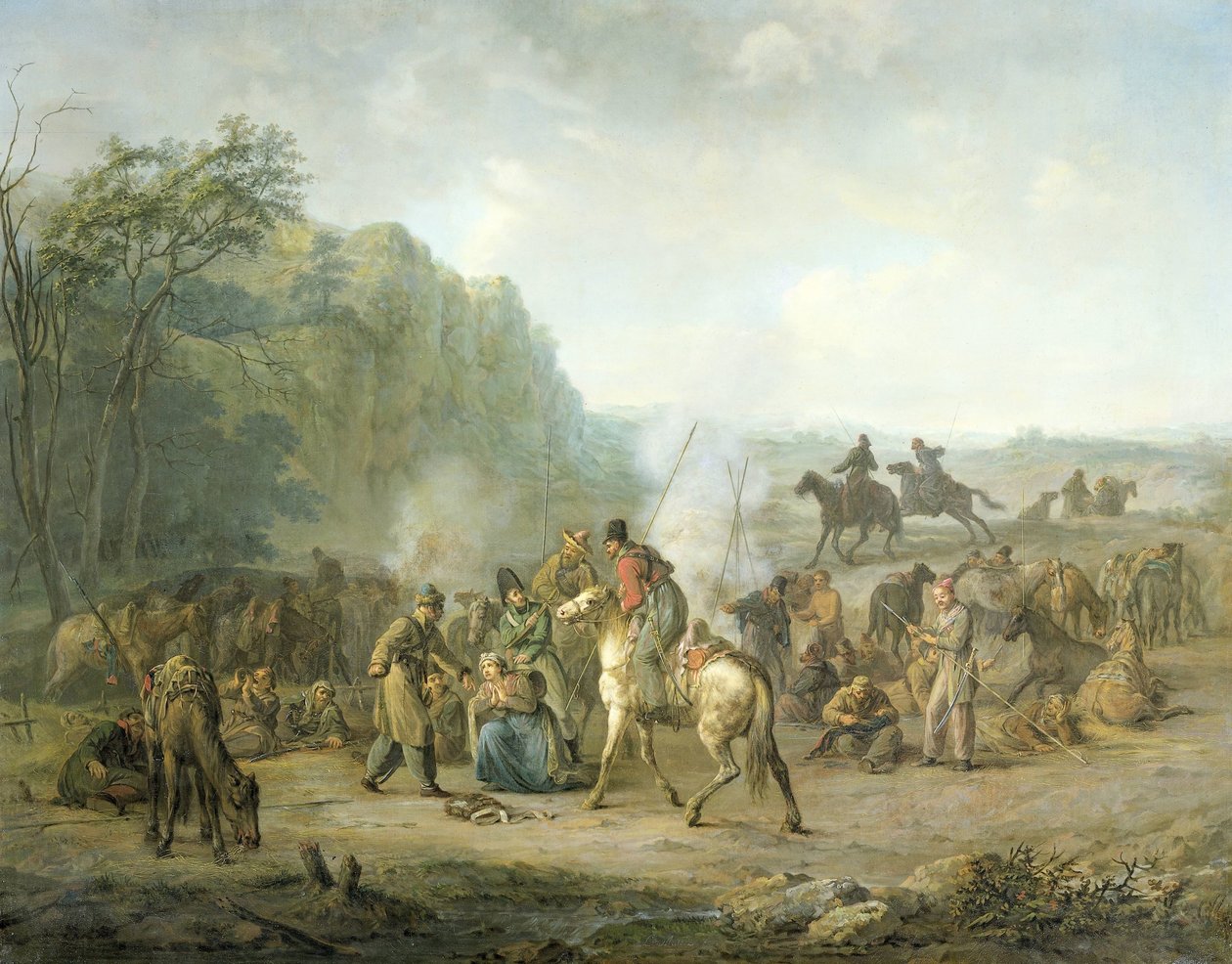 Kazak Bivouac, 1813 by Louis Moritz
