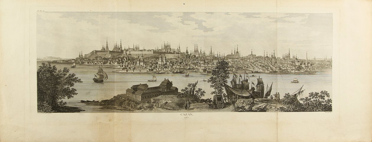 Kasan'ın Panoramik Görünümü, 1767 by Louis Nicolas de Lespinasse