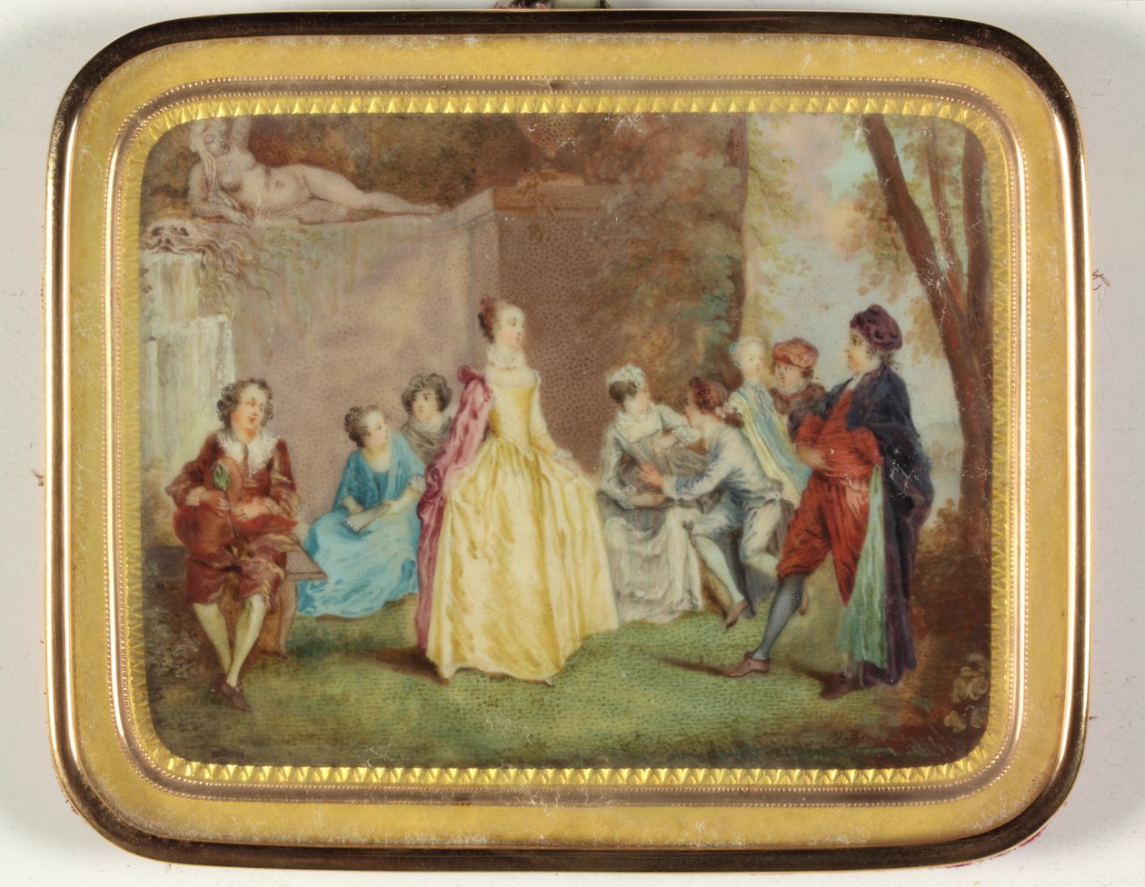 Fete Champetre (emaye) by Louis Nicolas van (manner of) Blarenberghe