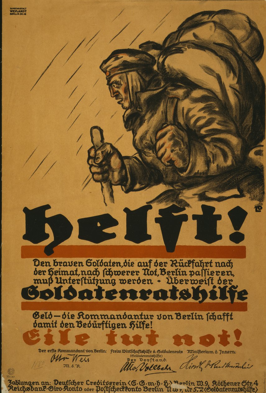 Yardım!, 1918 by Louis Oppenheim