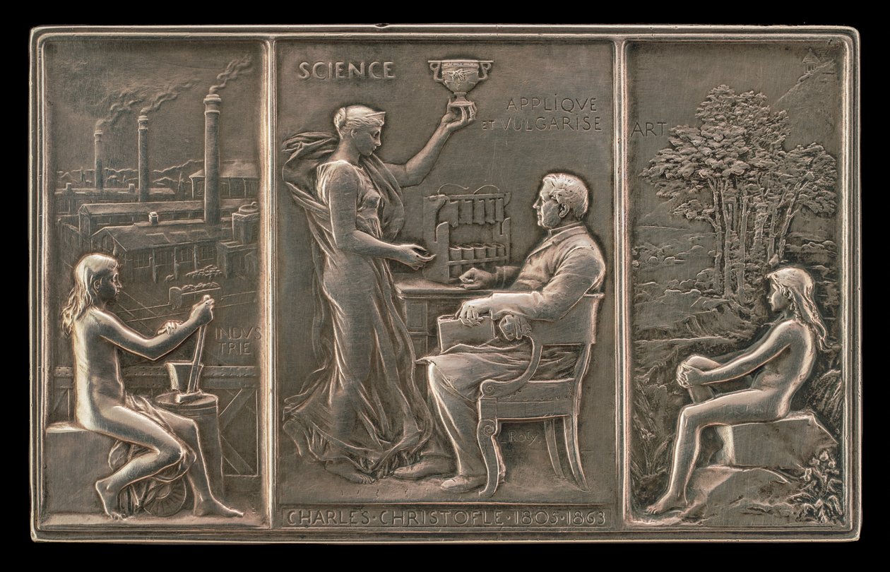 Charles Christofle, 1805-1863, Silversmith [ön yüz], 1892. by Louis Oscar Roty