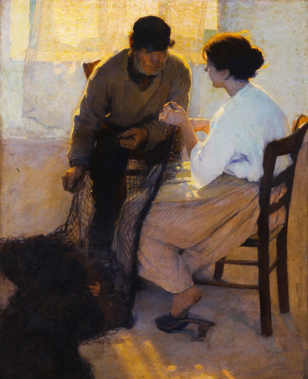 Ağı onarmak by Louis Paul Dessar