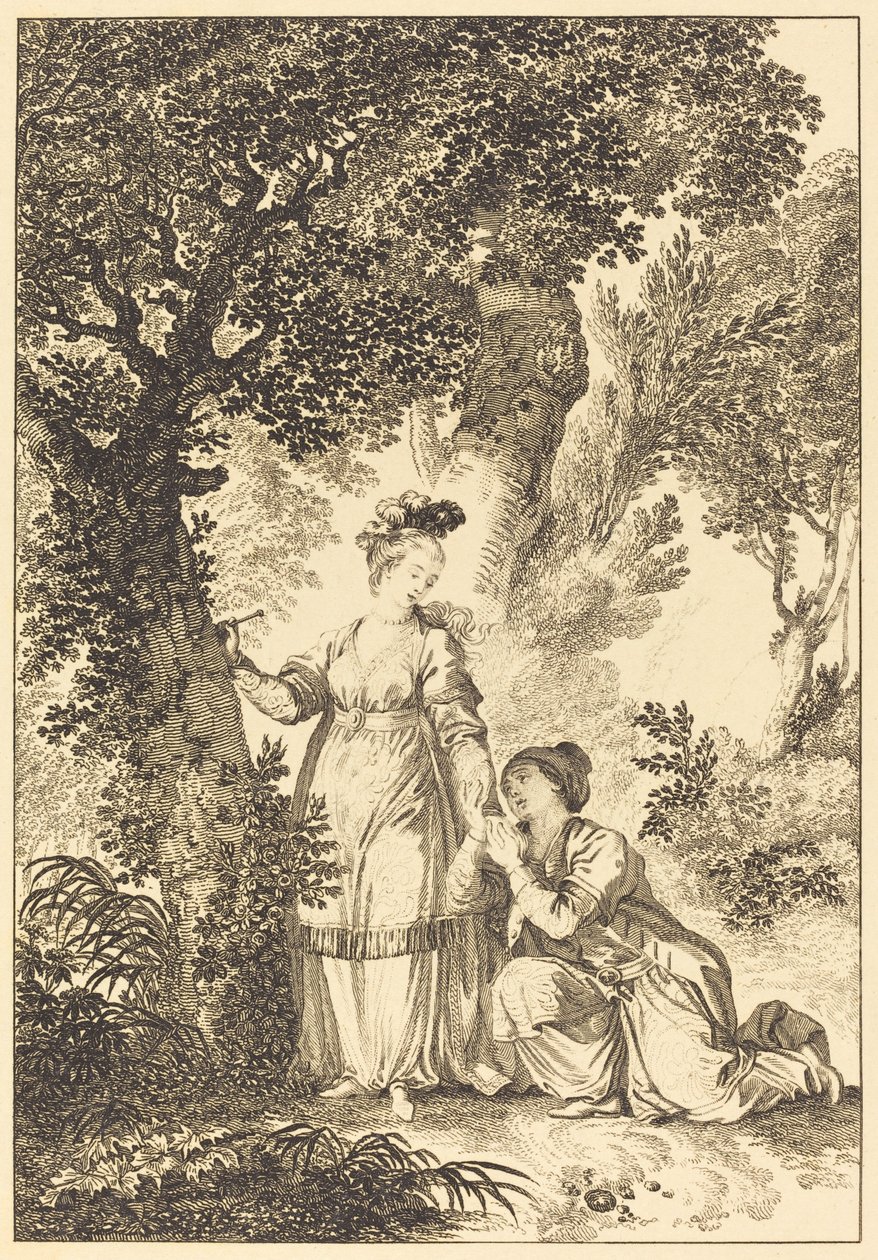 Garbe kralının gelini: Ağaç by Louis Petit after Jean Honoré Fragonard