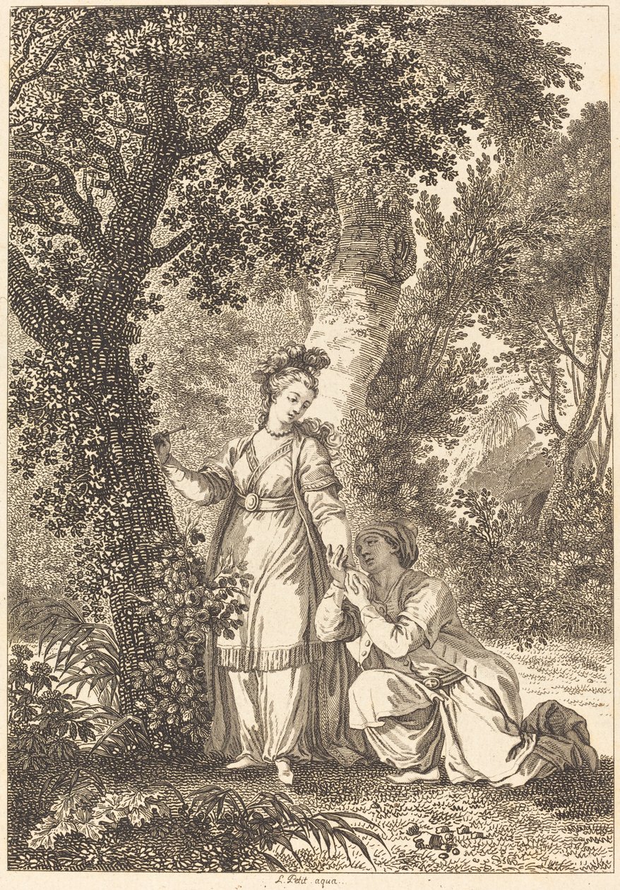 Garbe kralının gelini: Ağaç by Louis Petit after Jean Honoré Fragonard