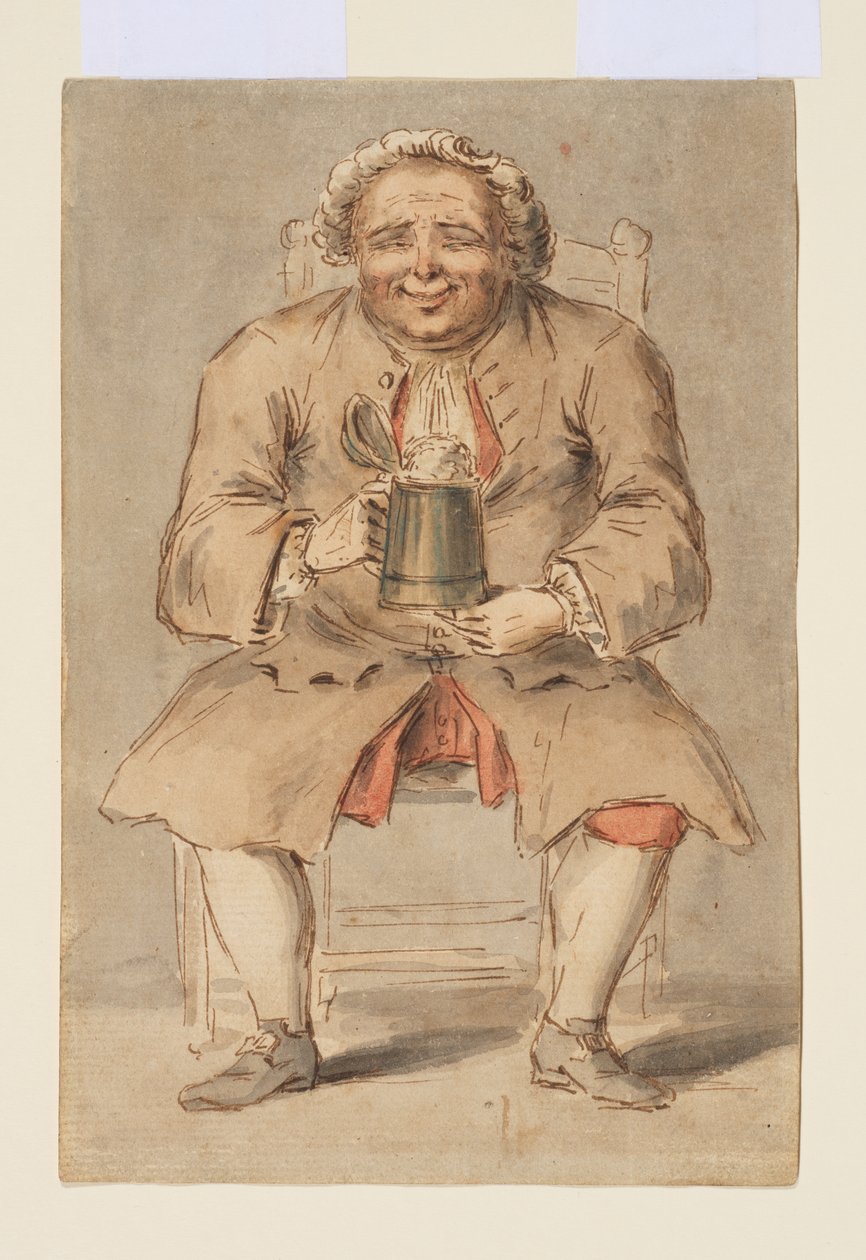 Bir maşrapayla oturan adam by Louis Philippe Boitard