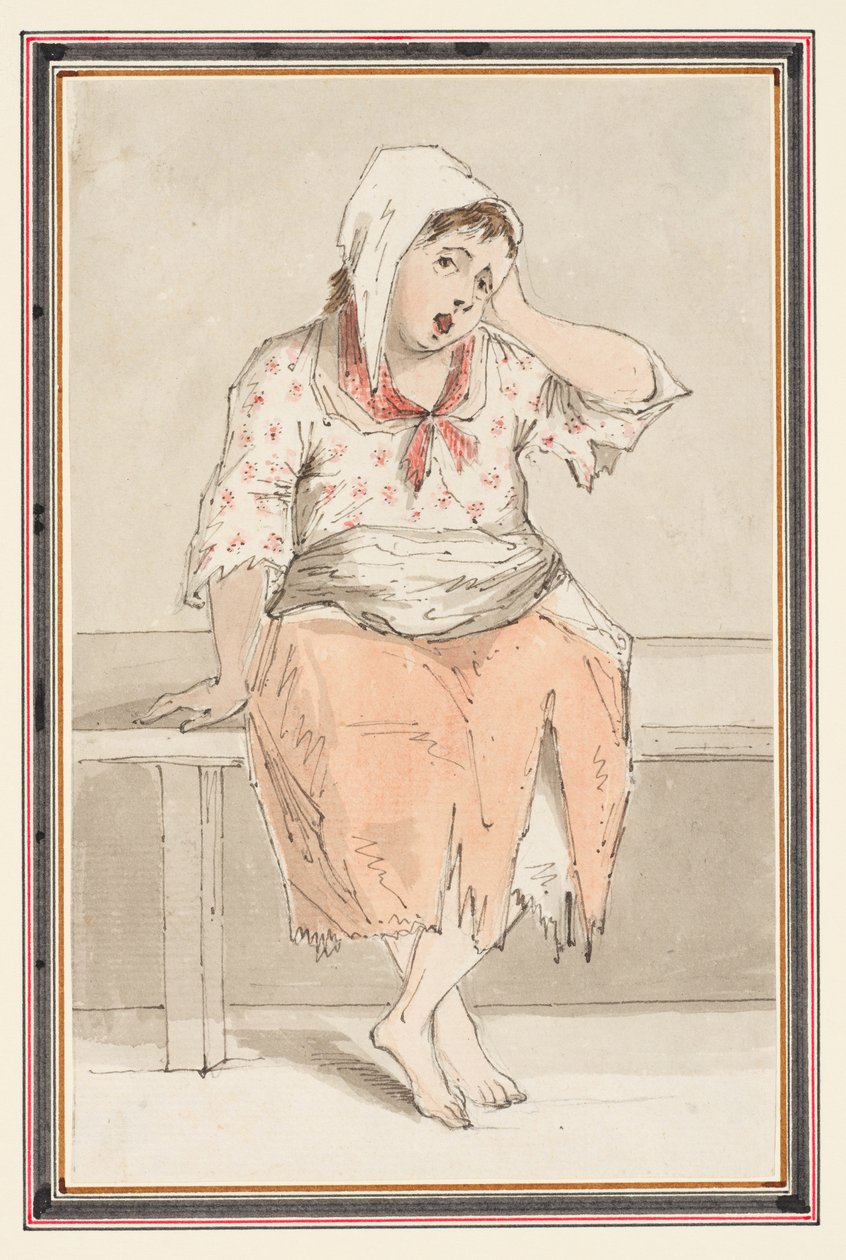 Oturan bir kadının incelenmesi by Louis Philippe Boitard