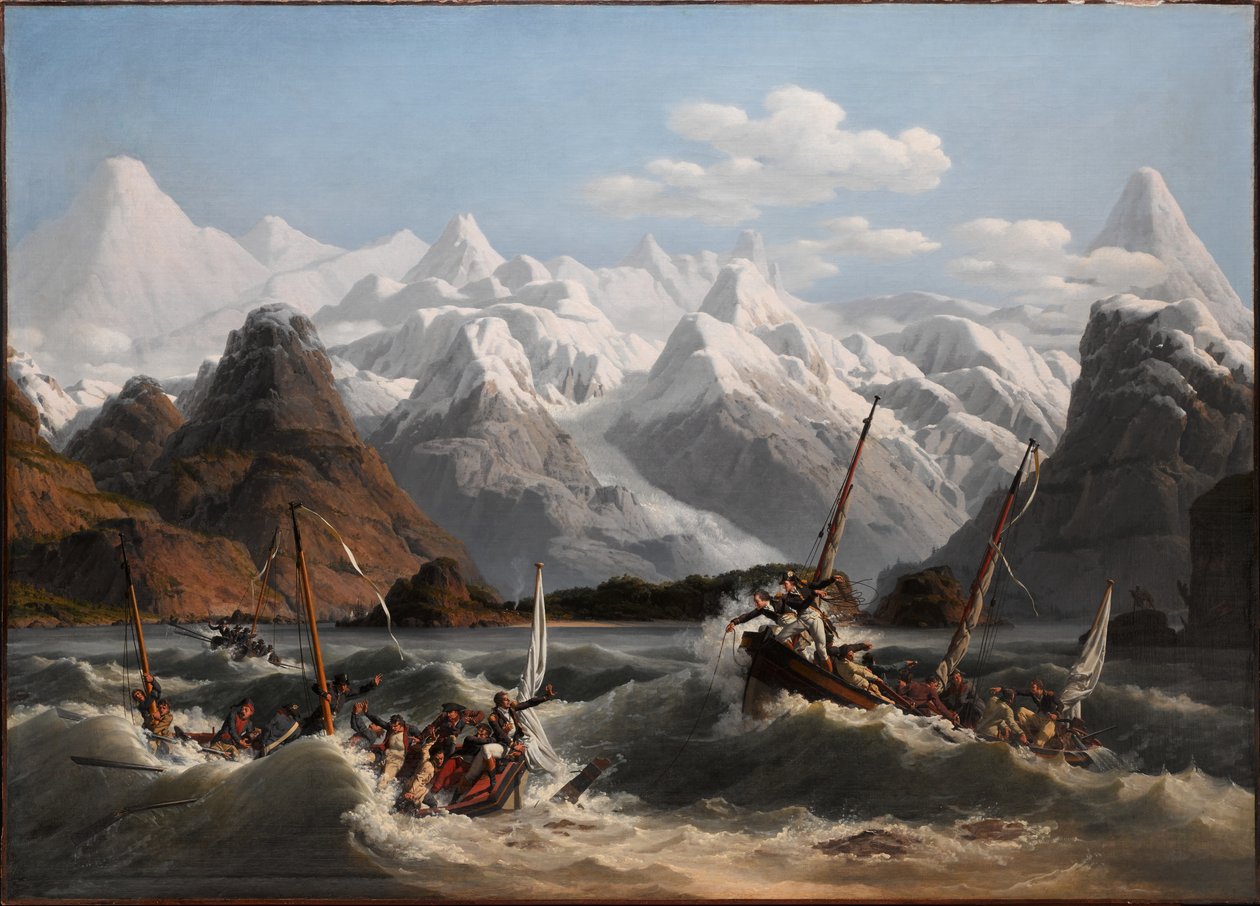 Alaska kıyılarında gemi enkazı by Louis Philippe Crepin
