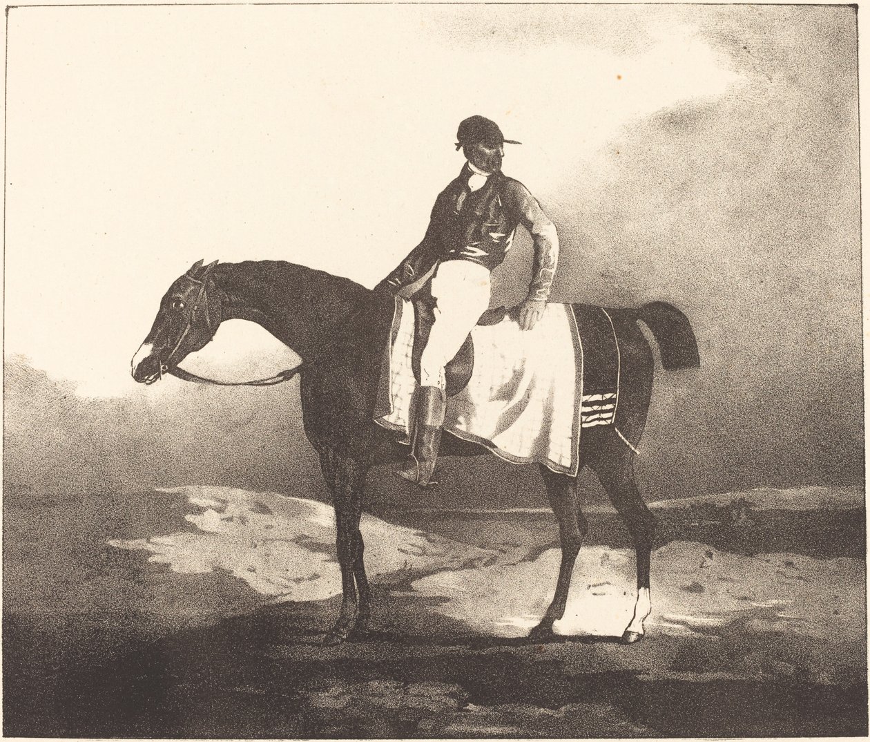 İngiliz Atı ve Jokey by Louis Pierre Marie Courtin after Théodore Gericault