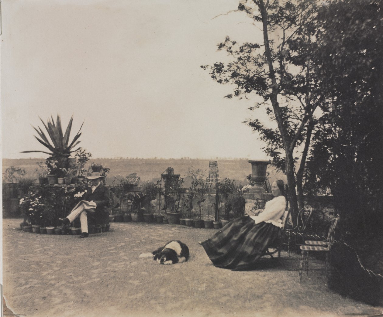 İsimsiz Erkek ve Kadın Rahatlatıcı, c. 1854. by Louis Pierre Theophile Dubois de Nehaut