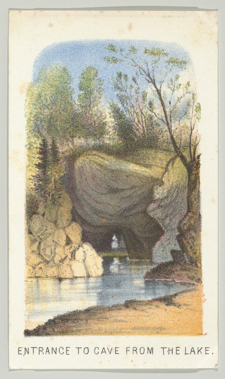 Gölden Mağaraya Giriş, diziden, Manzaralar Central Park, New York, Bölüm 2, 1864. by Louis Prang