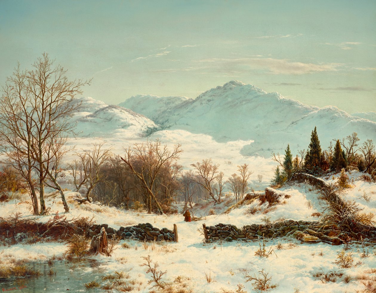 Kış Sahnesi by Louis Remy Mignot