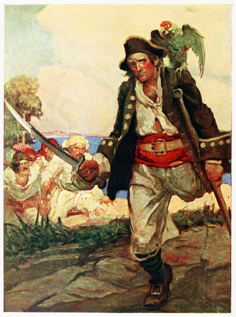 Treasure Island barından ön kapak. 1915. by Louis Rhead