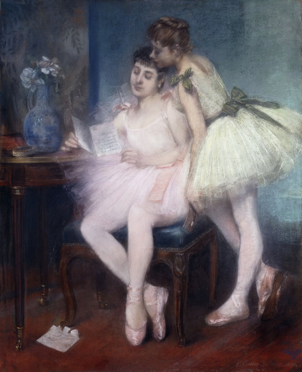 Mektup; Mektup, 1890 by Louis Robert Carrier Belleuse