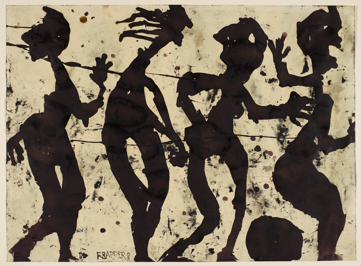Brousse ve Frapper, verso, c.1937-1942 (kağıt üzerine yağlı guaj ve mürekkep) by Louis Soutter