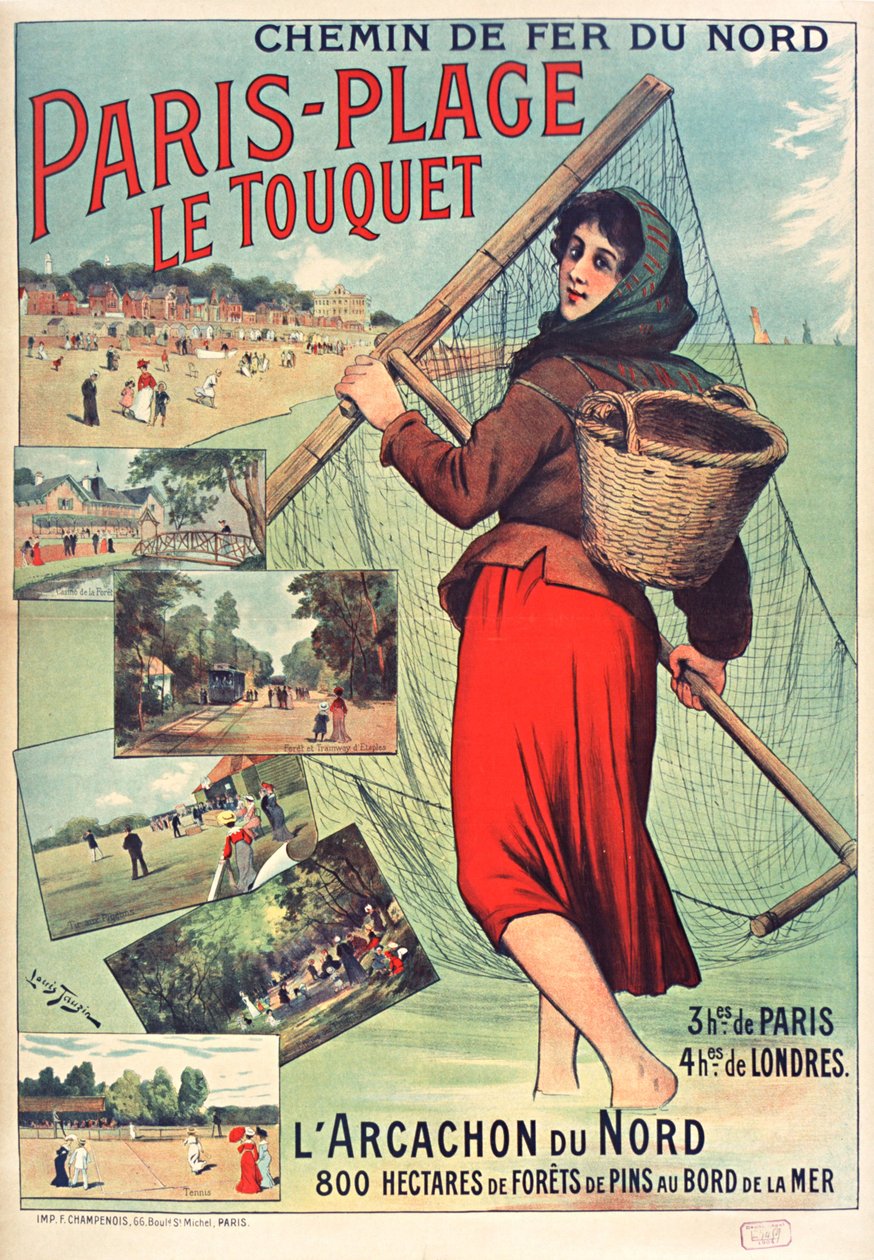 Le Touquet-Paris-Plage, c. 1900-1910. by Louis Tauzin